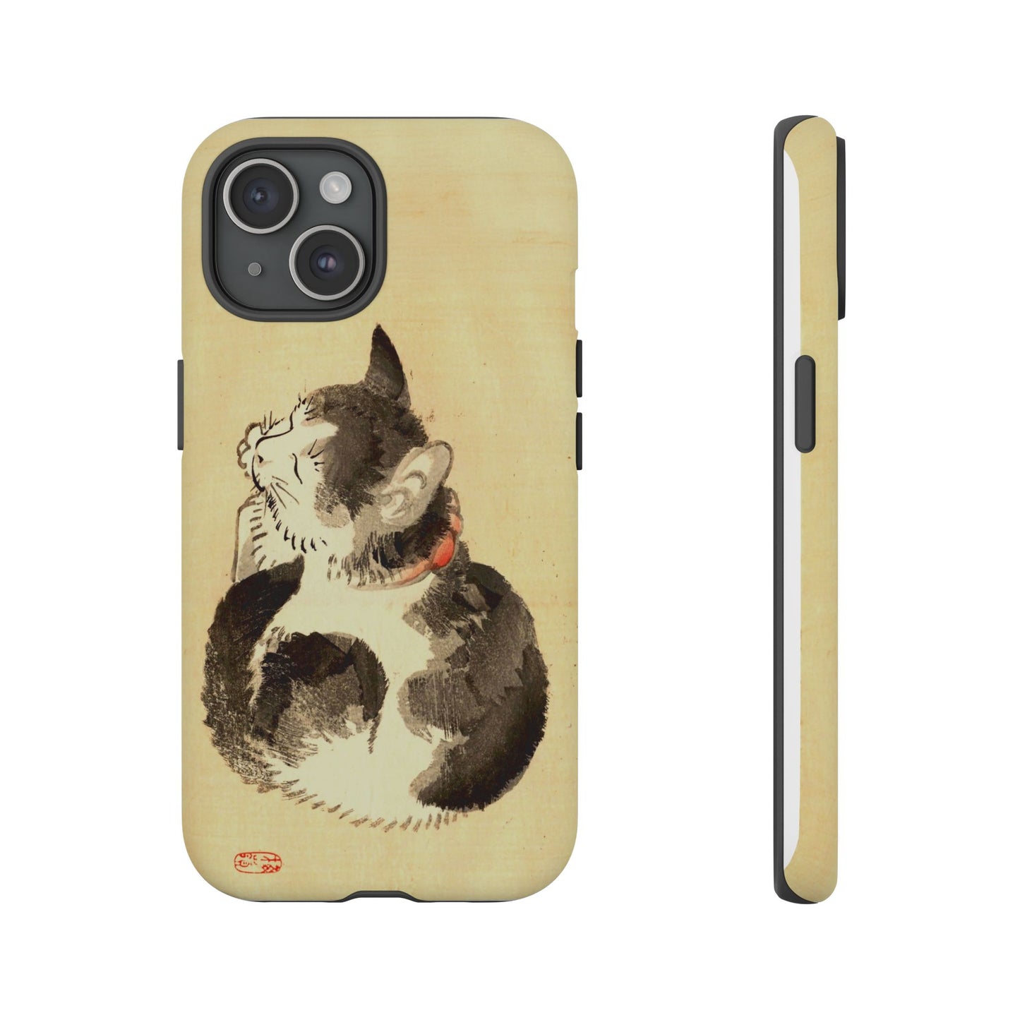 Sleeping Cat iPhone Case | Meiji Era Japanese Ink Painting | Ukiyo-e Art Phone Case | Vintage Japan Cat Gift