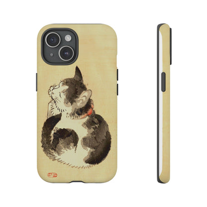 Sleeping Cat iPhone Case | Meiji Era Japanese Ink Painting | Ukiyo-e Art Phone Case | Vintage Japan Cat Gift