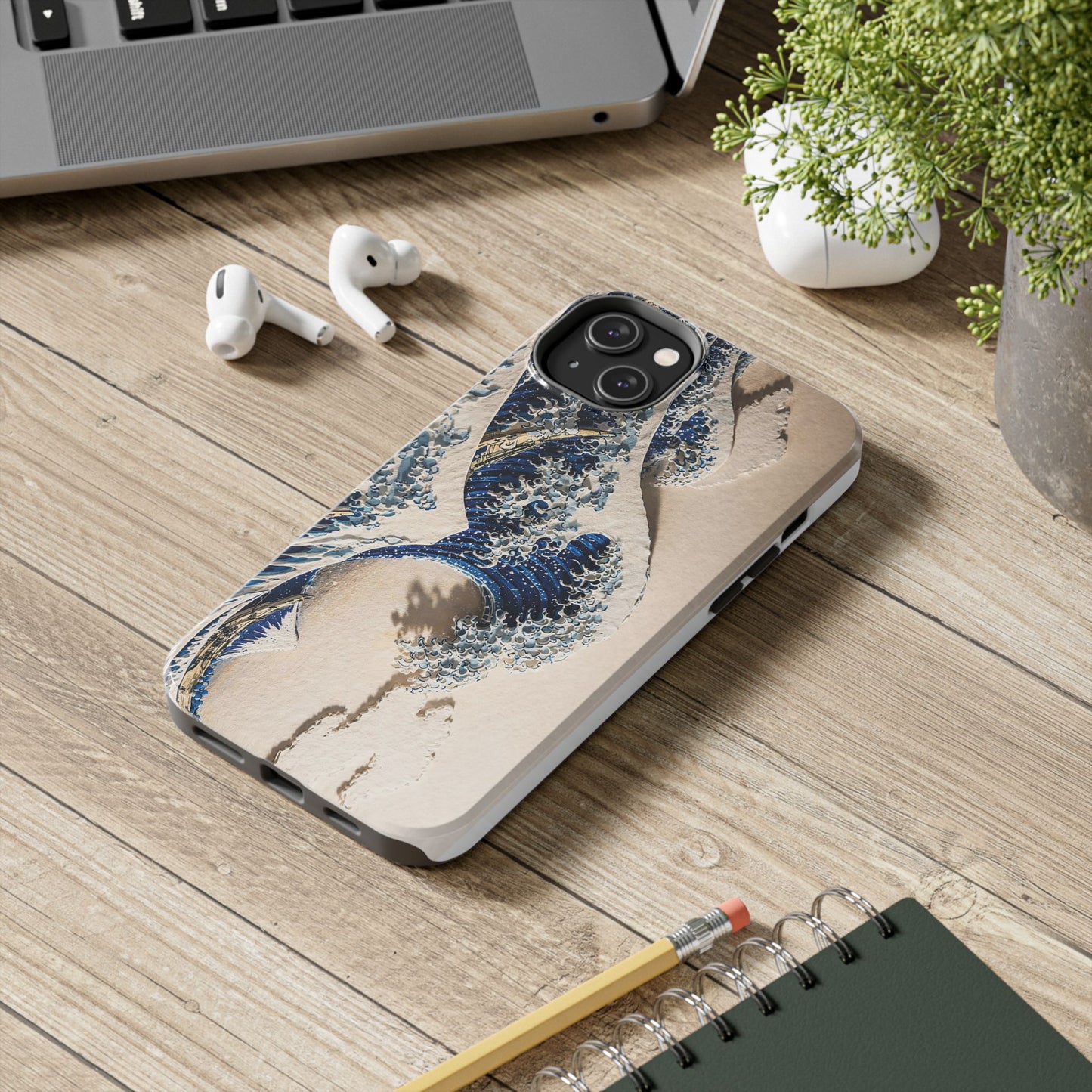 Great Wave 3D Embossed Tough Phone Case – Hokusai Japanese Art