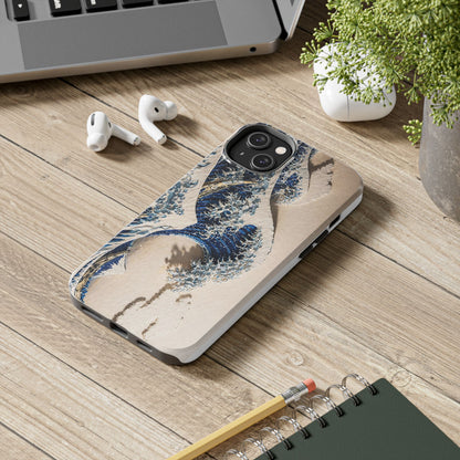 Great Wave 3D Embossed Tough Phone Case – Hokusai Japanese Art