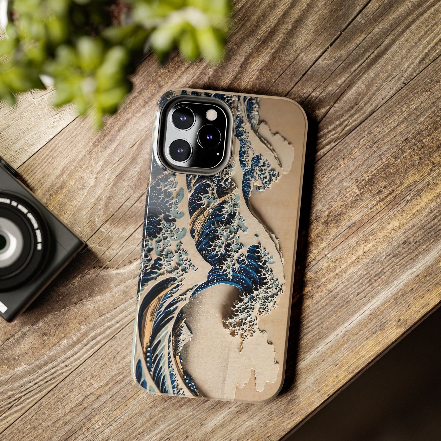 Great Wave 3D Shadow Relief Tough Phone Case – Hokusai Japanese Art