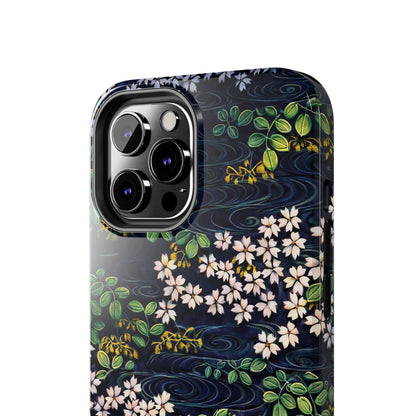 Sakura River Night Phone Case – Japanese Chiyogami Inspired Design