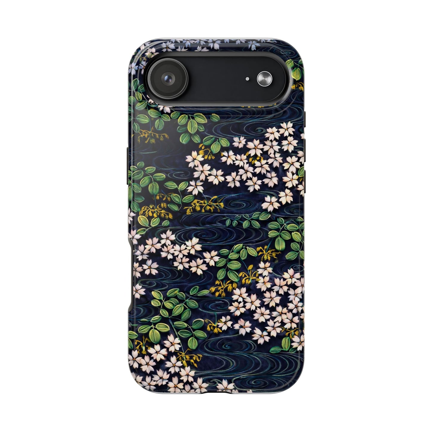 Sakura River Night Phone Case – Japanese Chiyogami Inspired Design