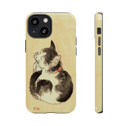 Sleeping Cat iPhone Case | Meiji Era Japanese Ink Painting | Ukiyo-e Art Phone Case | Vintage Japan Cat Gift