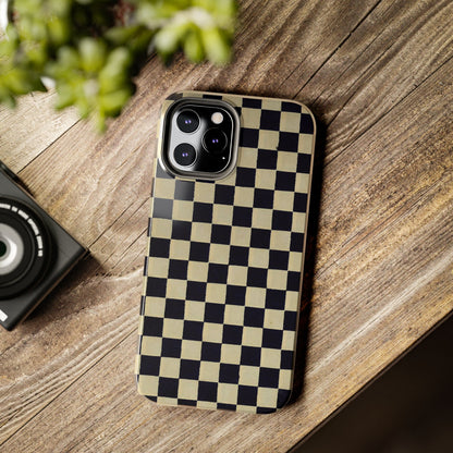 Ichimatsu Check Phone Case | Japanese Chiyogami Art | Taisho Modern Design 1926