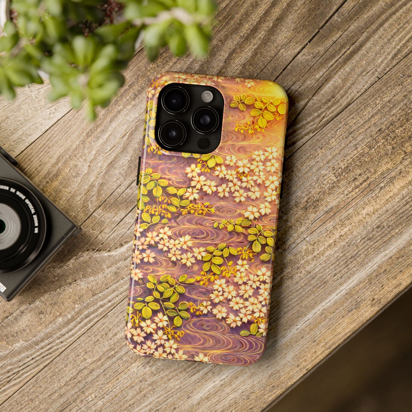 Sakura River Morning Light Phone Case – Japanese Chiyogami Inspired