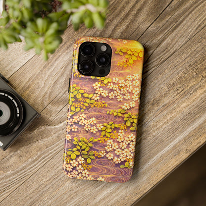 Sakura River Morning Light Phone Case – Japanese Chiyogami Inspired