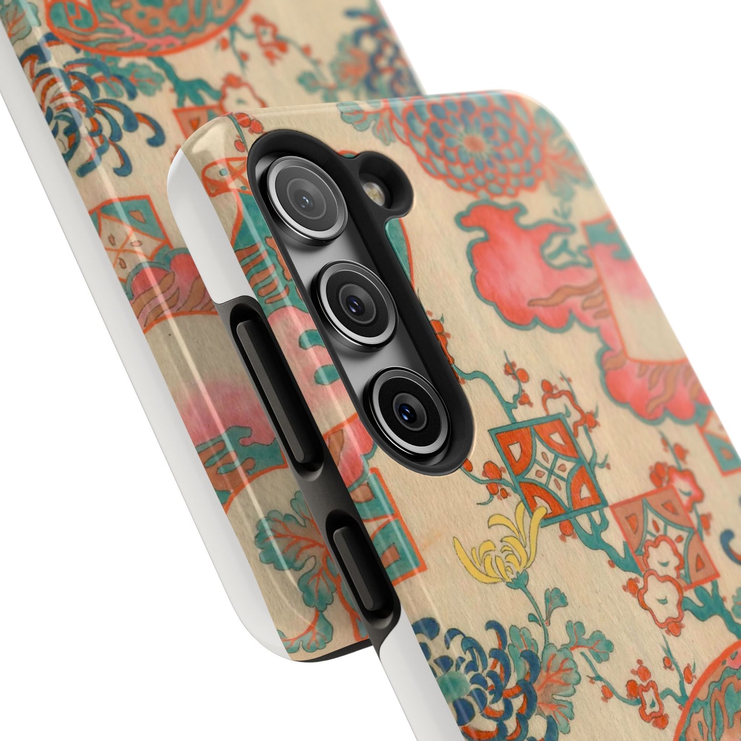 Meiji Era Fan & Chrysanthemum Phone Case | 1901 Zuan Hyakushu | Japanese Art