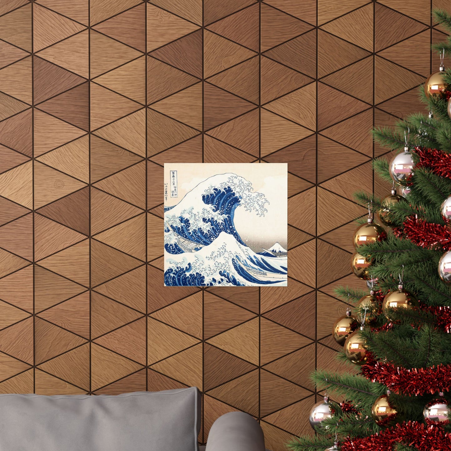 Hokusai Wave Matte Poster — The Great Wave Off Kanagawa Horizontal Print