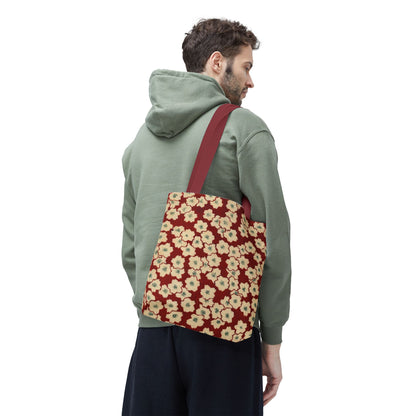Japanese Sakura Tote Bag - Taisho Era Chiyogami Washi Pattern Vintage Design