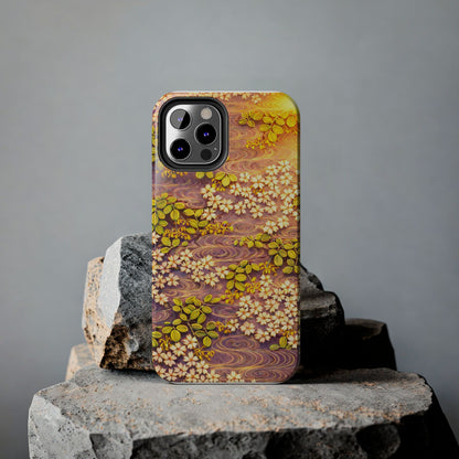 Sakura River Morning Light Phone Case – Japanese Chiyogami Inspired