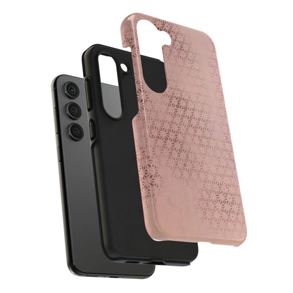 Taisho Era Pink Asanoha Phone Case | 1926 Japanese Chiyogami Art | Hemp Leaf Pattern