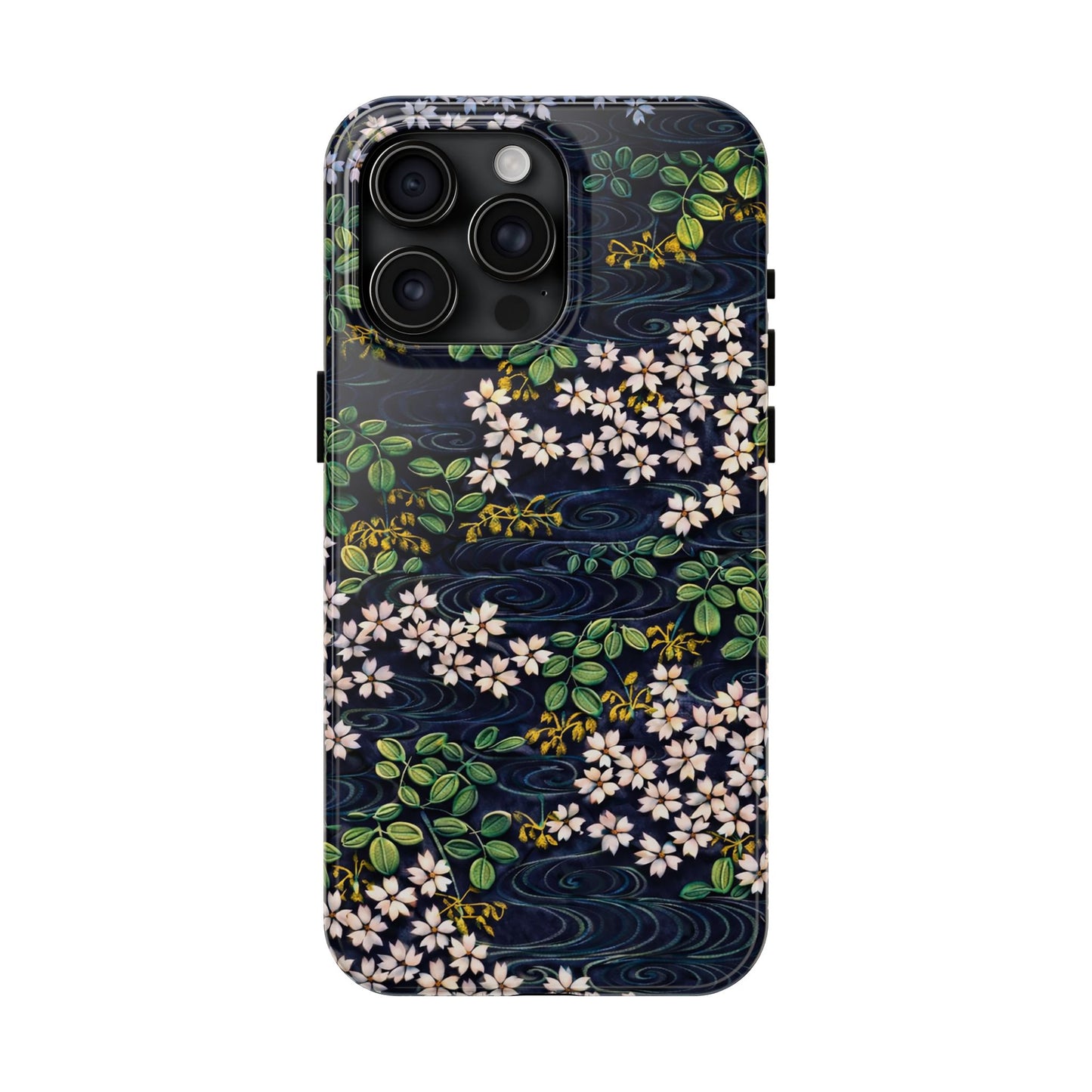 Sakura River Night Phone Case – Japanese Chiyogami Inspired Design