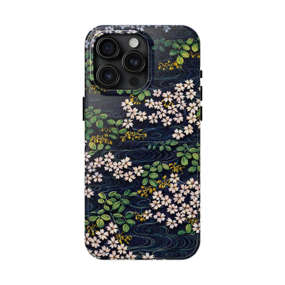 Sakura River Night Phone Case – Japanese Chiyogami Inspired Design