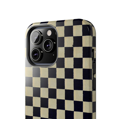 Ichimatsu Check Phone Case | Japanese Chiyogami Art | Taisho Modern Design 1926