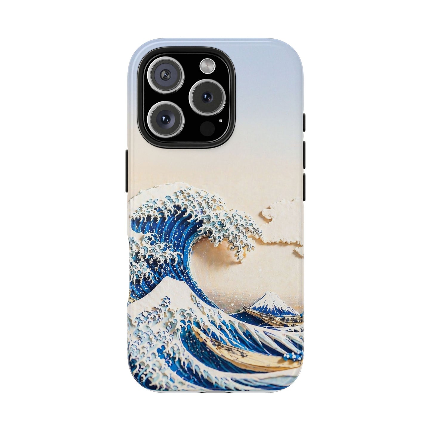 Japanese Great Wave Morning Glow Phone Case | Hokusai 3D Art | Edo Era Masterpiece