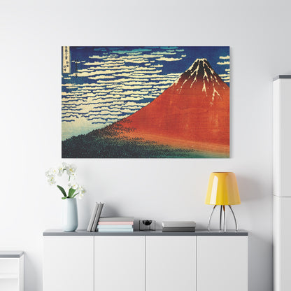 Red Fuji Canvas Print - Hokusai Fine Wind Clear Morning Japanese Ukiyo-e Wall Art