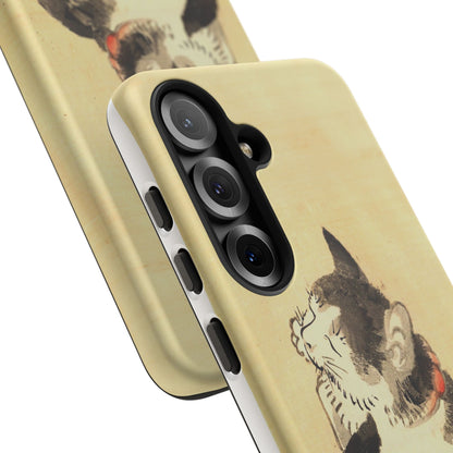 Sleeping Cat iPhone Case | Meiji Era Japanese Ink Painting | Ukiyo-e Art Phone Case | Vintage Japan Cat Gift