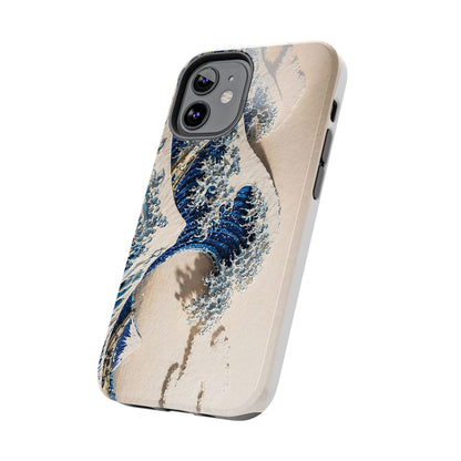 Great Wave 3D Embossed Tough Phone Case – Hokusai Japanese Art