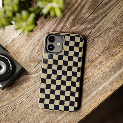 Ichimatsu Check Phone Case | Japanese Chiyogami Art | Taisho Modern Design 1926