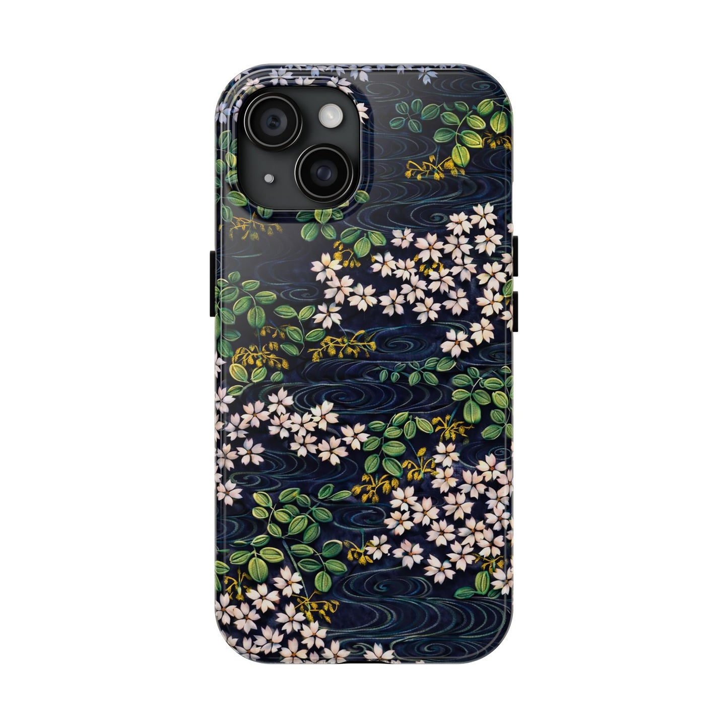 Sakura River Night Phone Case – Japanese Chiyogami Inspired Design