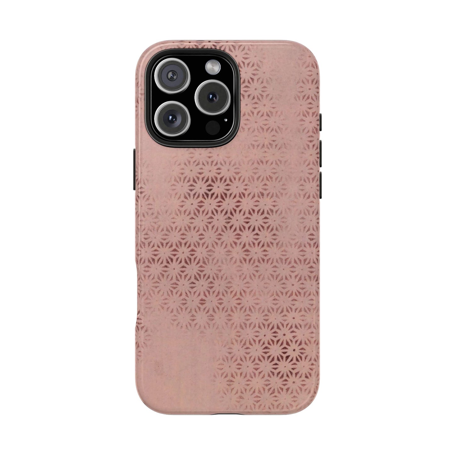 Taisho Era Pink Asanoha Phone Case | 1926 Japanese Chiyogami Art | Hemp Leaf Pattern