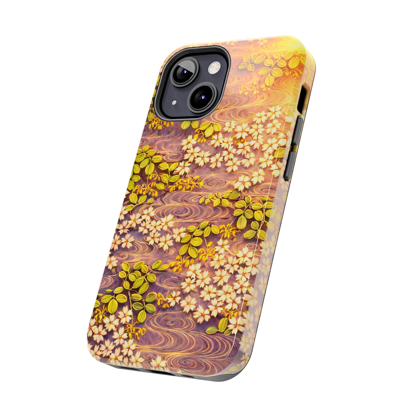 Sakura River Morning Light Phone Case – Japanese Chiyogami Inspired