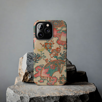 Meiji Era Fan & Chrysanthemum Phone Case | 1901 Zuan Hyakushu | Japanese Art