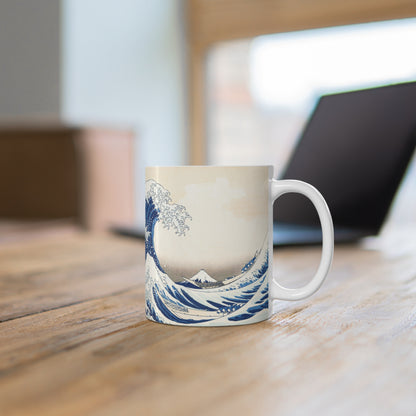 Hokusai "Great Wave" Ceramic Mug | 11oz Japanese Art Coffee Cup | Ukiyo-e Edo Era Design