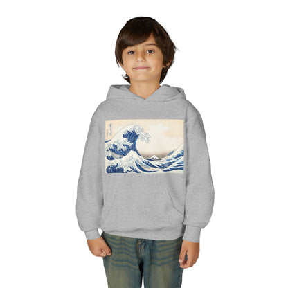 Great Wave off Kanagawa Kids Hoodie - Hokusai Japanese Art Youth Sweatshirt