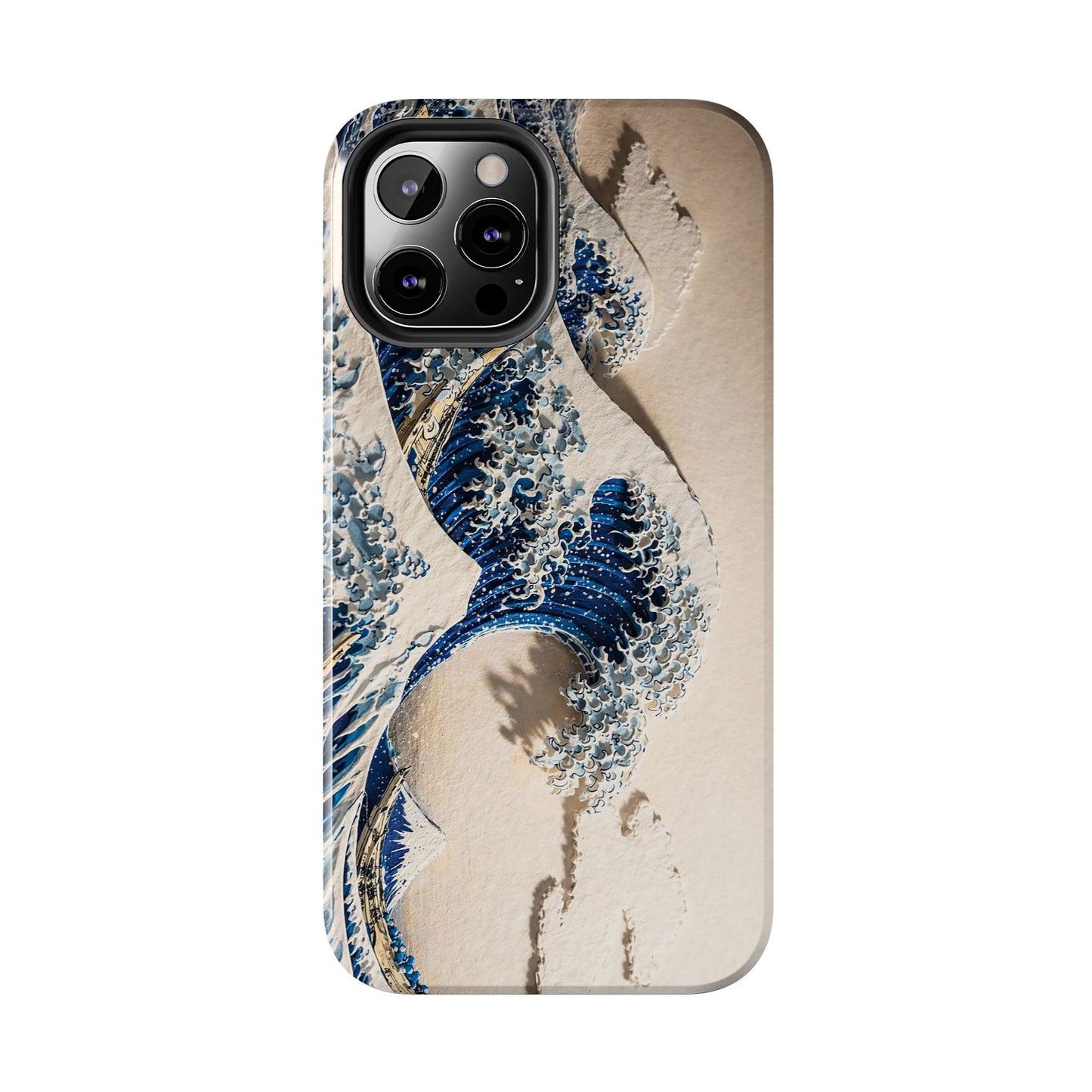 Great Wave 3D Embossed Tough Phone Case – Hokusai Japanese Art