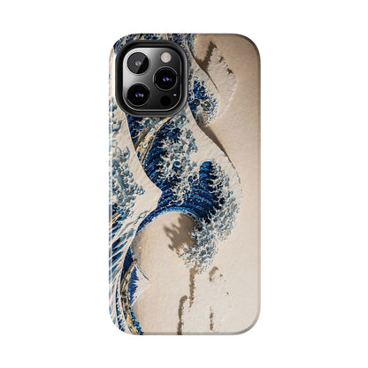 Great Wave 3D Embossed Tough Phone Case – Hokusai Japanese Art