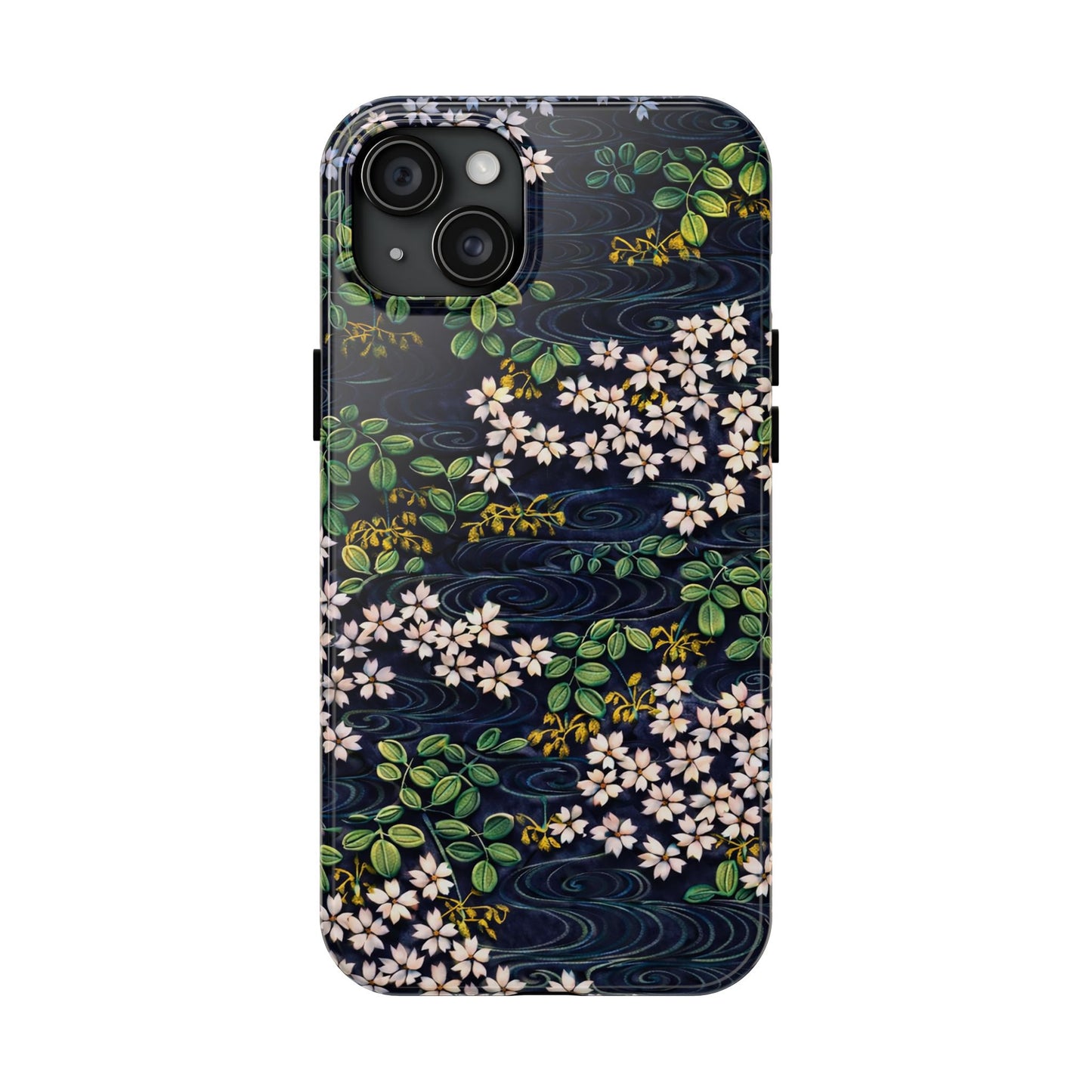 Sakura River Night Phone Case – Japanese Chiyogami Inspired Design