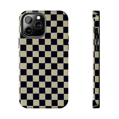 Ichimatsu Check Phone Case | Japanese Chiyogami Art | Taisho Modern Design 1926