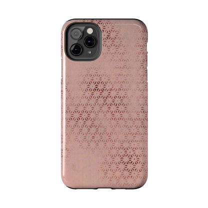 Taisho Era Pink Asanoha Phone Case | 1926 Japanese Chiyogami Art | Hemp Leaf Pattern