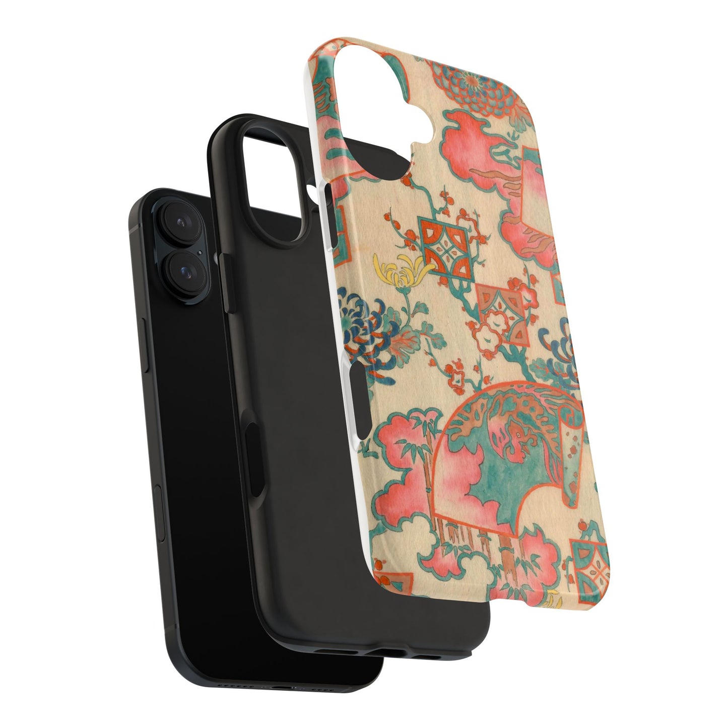 Meiji Era Fan & Chrysanthemum Phone Case | 1901 Zuan Hyakushu | Japanese Art