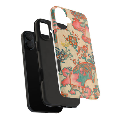 Meiji Era Fan & Chrysanthemum Phone Case | 1901 Zuan Hyakushu | Japanese Art