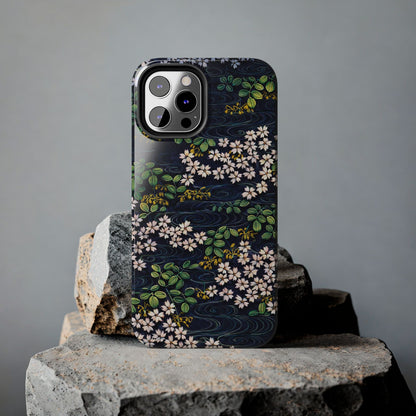 Sakura River Night Phone Case – Japanese Chiyogami Inspired Design