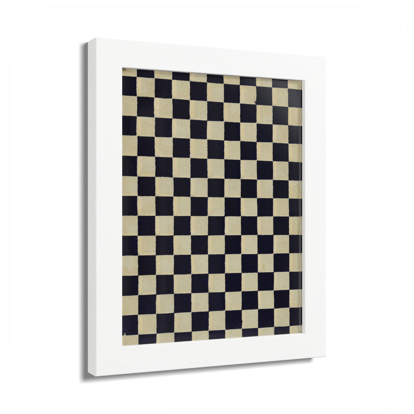 Taisho Era Ichimatsu Checkerboard Framed Poster - 1926 Japanese Chiyogami Wall Art