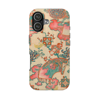Meiji Era Fan & Chrysanthemum Phone Case | 1901 Zuan Hyakushu | Japanese Art