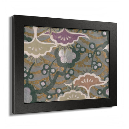 Vintage Japanese Origami Crane & Plum Framed Poster - Meiji Era Zuisho Wall Art