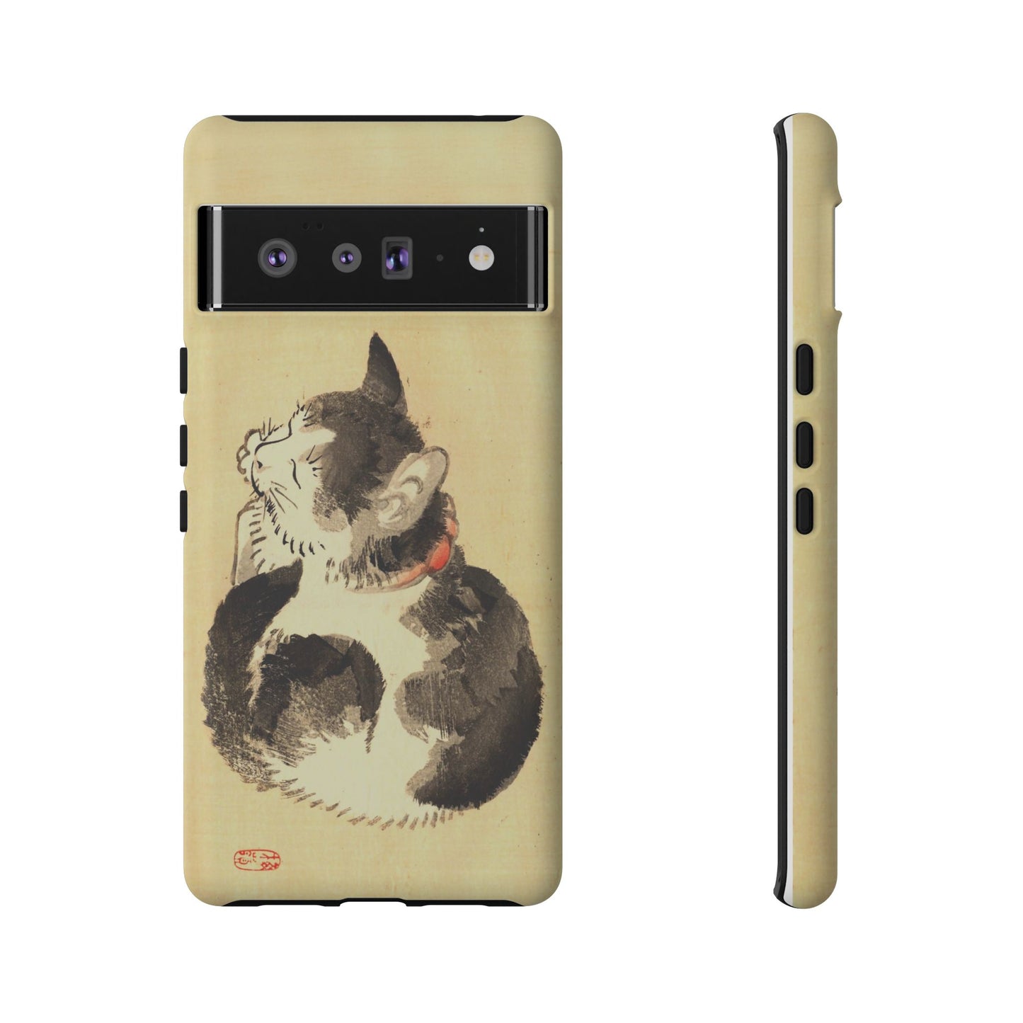 Sleeping Cat iPhone Case | Meiji Era Japanese Ink Painting | Ukiyo-e Art Phone Case | Vintage Japan Cat Gift