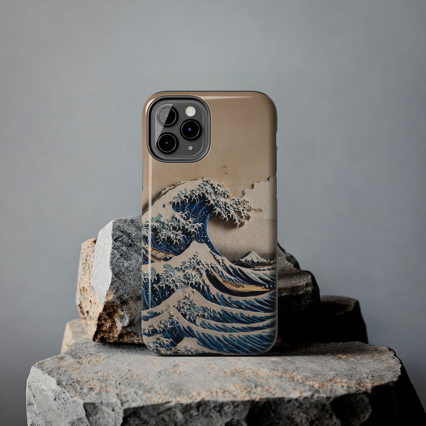 Japanese Great Wave Phone Case | Hokusai Katsushika 3D Art | Edo Era Masterpiece | Fuji Mountain