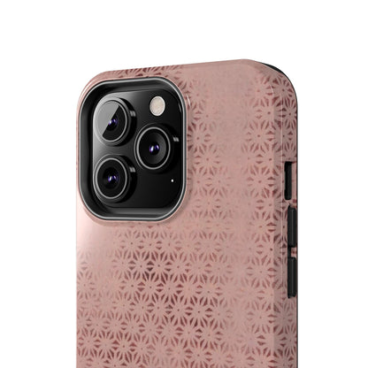 Taisho Era Pink Asanoha Phone Case | 1926 Japanese Chiyogami Art | Hemp Leaf Pattern