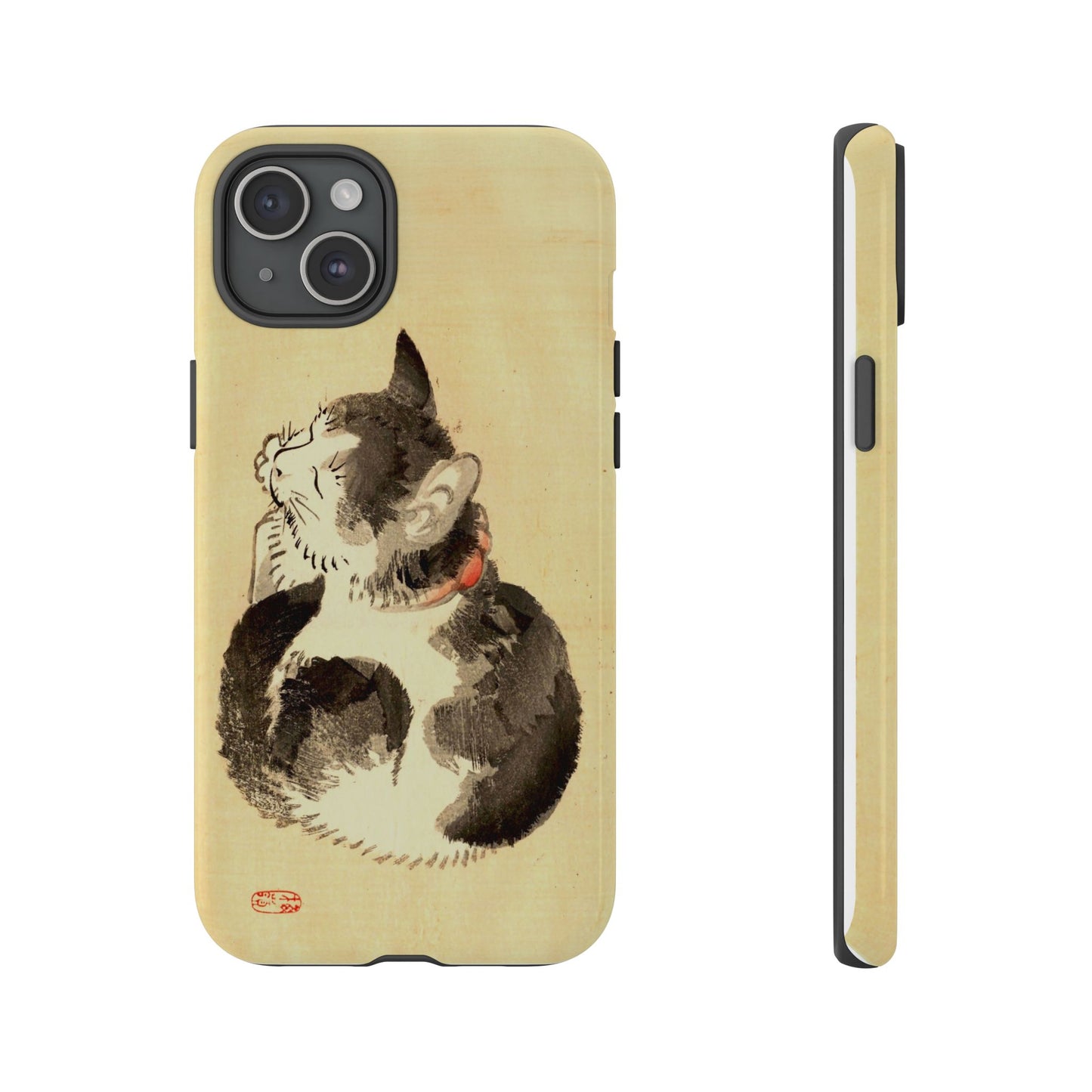 Sleeping Cat iPhone Case | Meiji Era Japanese Ink Painting | Ukiyo-e Art Phone Case | Vintage Japan Cat Gift
