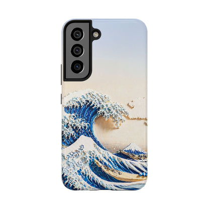 Japanese Great Wave Morning Glow Phone Case | Hokusai 3D Art | Edo Era Masterpiece