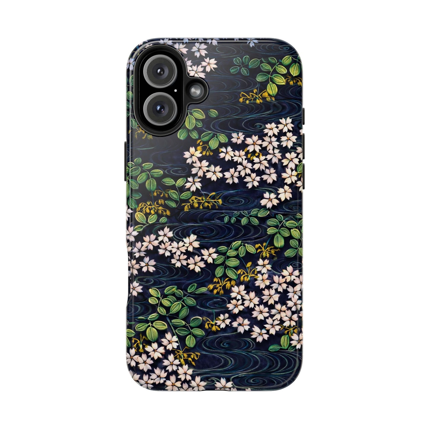 Sakura River Night Phone Case – Japanese Chiyogami Inspired Design