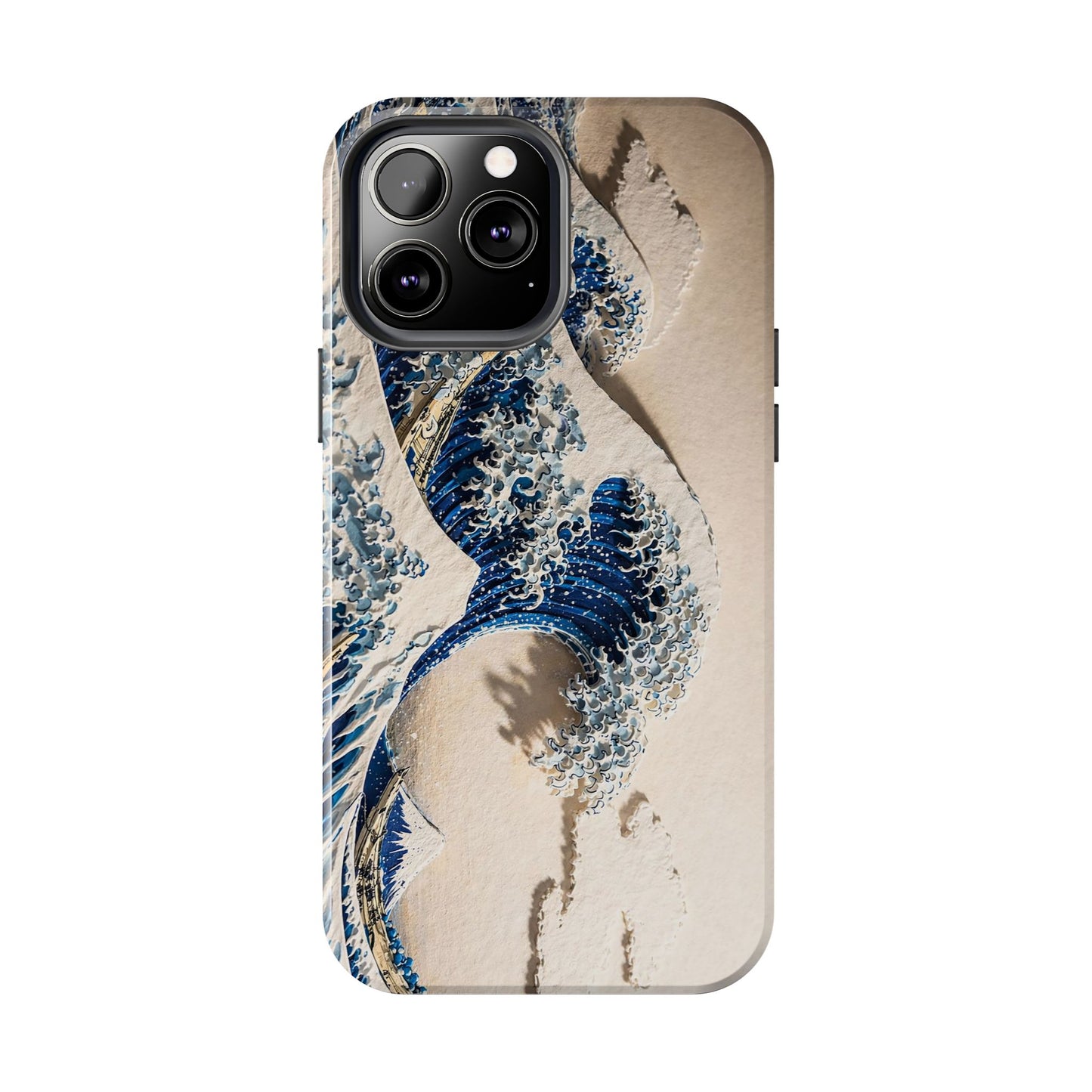 Great Wave 3D Embossed Tough Phone Case – Hokusai Japanese Art