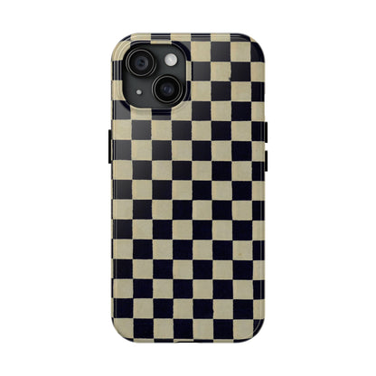 Ichimatsu Check Phone Case | Japanese Chiyogami Art | Taisho Modern Design 1926
