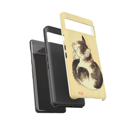 Sleeping Cat iPhone Case | Meiji Era Japanese Ink Painting | Ukiyo-e Art Phone Case | Vintage Japan Cat Gift